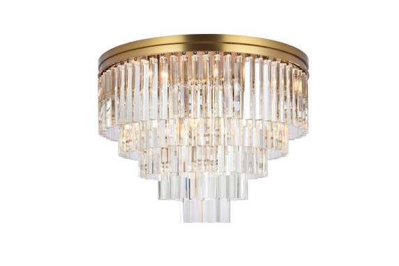Flush Mounts Glass Down by Elegant Lighting ( 173 | 1201F32SG/RC Sydney ) 