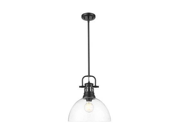 Pendants Glass Down by Golden ( 62 | 3604-L BLK-CLR Duncan ) 