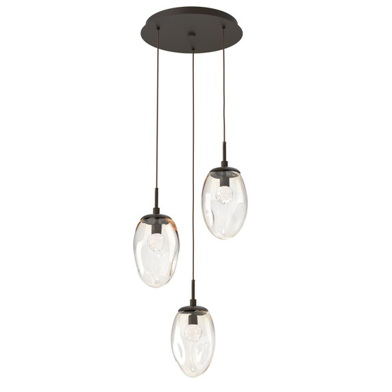 Mini Pendants 3 Light Cluster by Hammerton Studio ( 404 | CHB0067-03-FB-FA-C01-L1 Meteo ) 