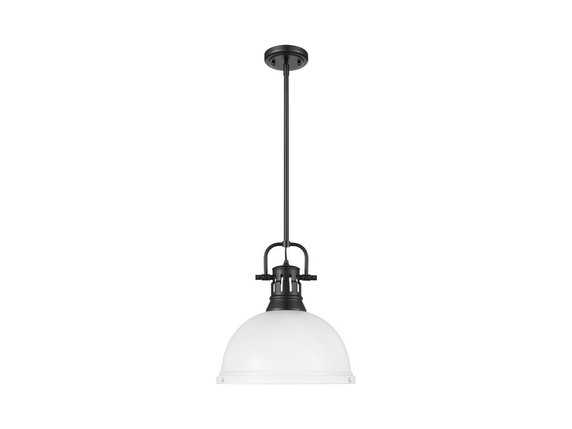 Pendants Metal Shade by Golden ( 62 | 3604-L BLK-WHT Duncan ) 