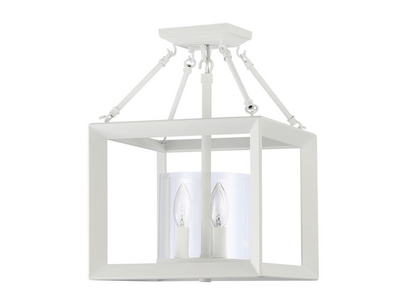 Semi-Flush Mts. Cage by Golden ( 62 | 2073-SF NWT-CLR Smyth ) 
