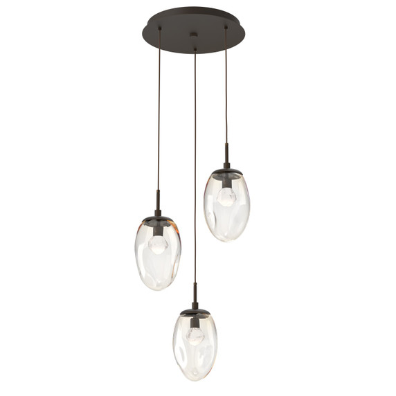 Mini Pendants 3 Light Cluster by Hammerton Studio ( 404 | CHB0067-03-FB-ZA-C01-L1 Meteo ) 