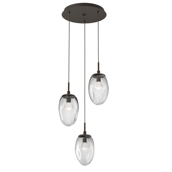 Mini Pendants 3 Light Cluster by Hammerton Studio ( 404 | CHB0067-03-FB-ZC-C01-L1 Meteo ) 