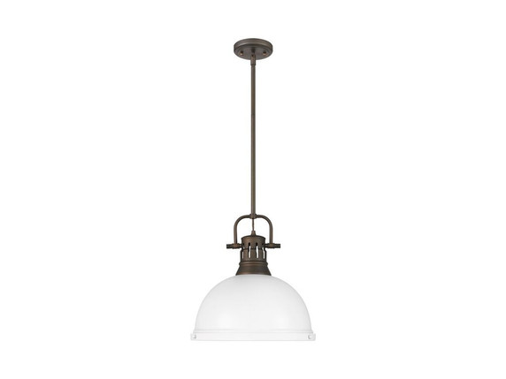 Pendants Metal Shade by Golden ( 62 | 3604-L RBZ-WHT Duncan ) 