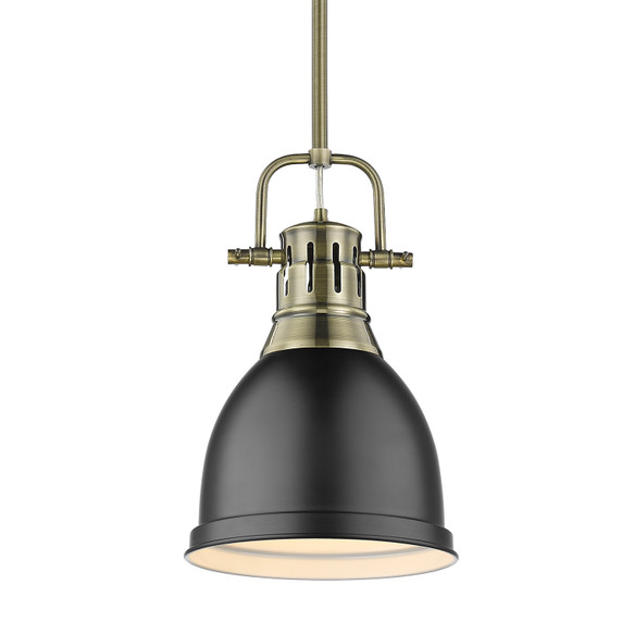 Mini Pendants Metal Shade by Golden ( 62 | 3604-S AB-BLK Duncan ) 