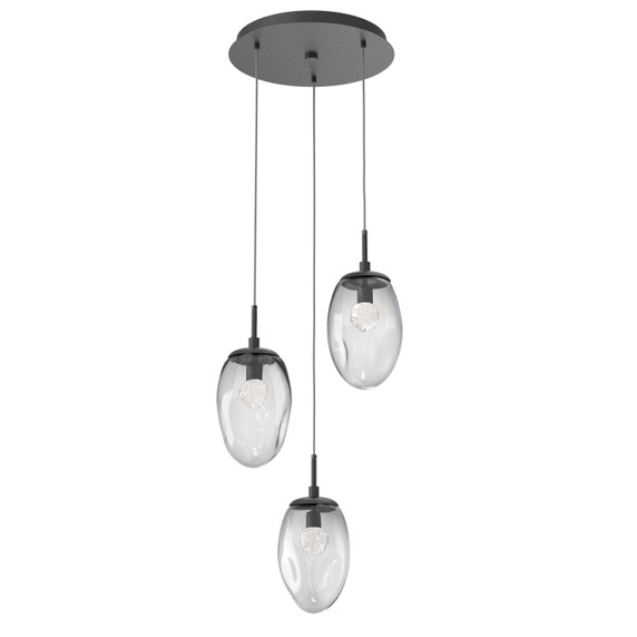 Mini Pendants 3 Light Cluster by Hammerton Studio ( 404 | CHB0067-03-GP-FC-C01-L1 Meteo ) 