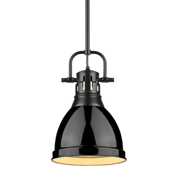 Mini Pendants Metal Shade by Golden ( 62 | 3604-S BLK-BK Duncan ) 