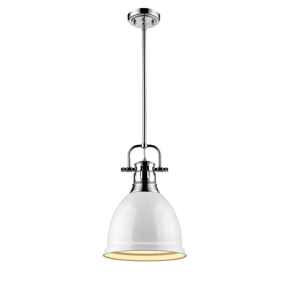 Mini Pendants Metal Shade by Golden ( 62 | 3604-S CH-WH Duncan ) 