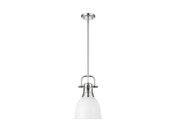 Mini Pendants Metal Shade by Golden ( 62 | 3604-S CH-WHT Duncan ) 