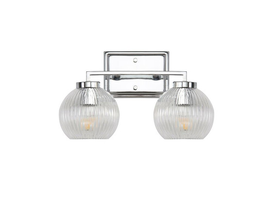 Bathroom Fixtures Two Lights by Golden ( 62 | 3094-BA2 CH-RIB Elliott ) 