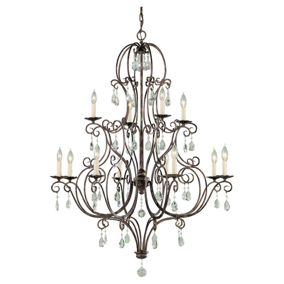 Large Chandeliers Candle by Generation Lighting ( 1 | F1938/8+4MBZ Chateau ) 