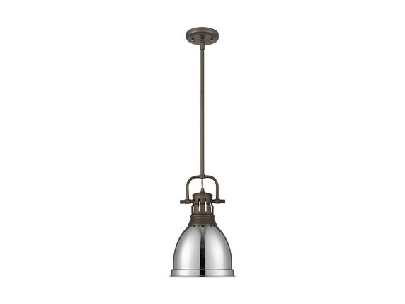 Mini Pendants Metal Shade by Golden ( 62 | 3604-S RBZ-CH Duncan ) 