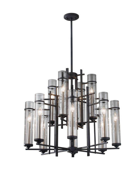 Mid. Chandeliers Glass Up by Generation Lighting ( 1 | F2629/8+4AF/BS Ethan ) 