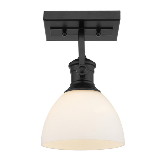 Semi-Flush Mts. Directional by Golden ( 62 | 3118-1SF BLK-OP Hines ) 