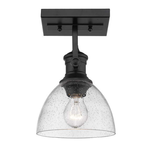 Semi-Flush Mts. Directional by Golden ( 62 | 3118-1SF BLK-SD Hines ) 