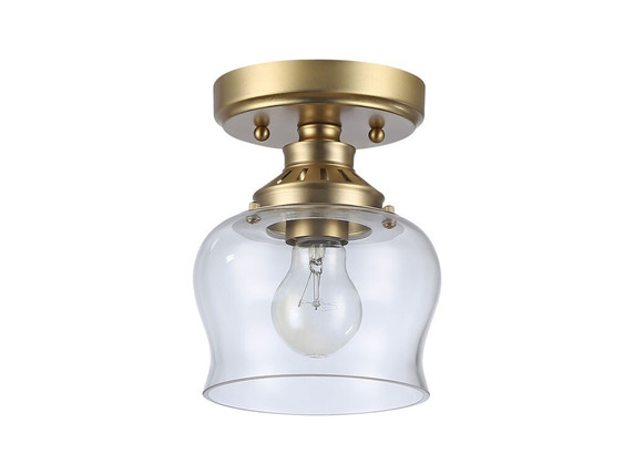 Semi-Flush Mts. Glass Down by Golden ( 62 | 3610-SF BCB-CLR Daphne ) 