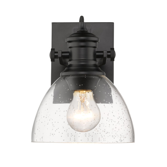 Sconces Single Glass by Golden ( 62 | 3118-BA1 BLK-SD Hines ) 