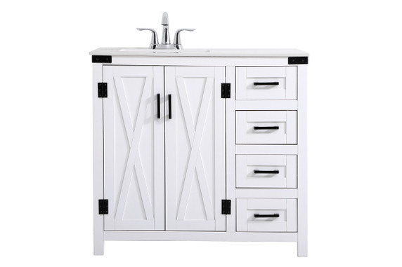 Plumbing Bath Chests/Vanities by Elegant Lighting ( 173 | VF90236WH Grant ) 