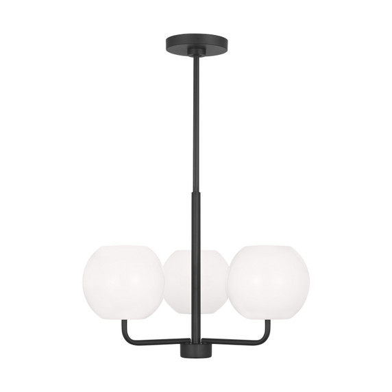 Mini Chandeliers Glass Shade by Generation Lighting ( 1 | GLC1043MBK Rory ) 