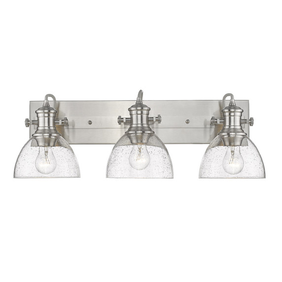 Bathroom Fixtures Three Lights by Golden ( 62 | 3118-BA3 PW-SD Hines ) 