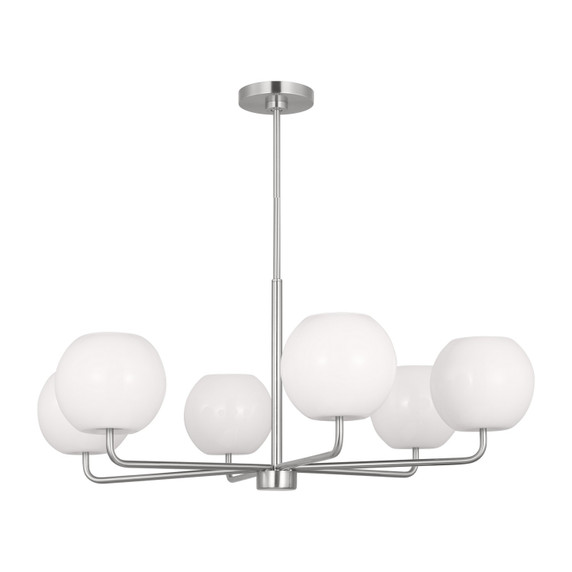 Mid. Chandeliers Glass Up by Generation Lighting ( 1 | GLC1066BS Rory ) 