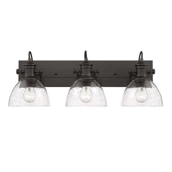 Bathroom Fixtures Three Lights by Golden ( 62 | 3118-BA3 RBZ-SD Hines ) 