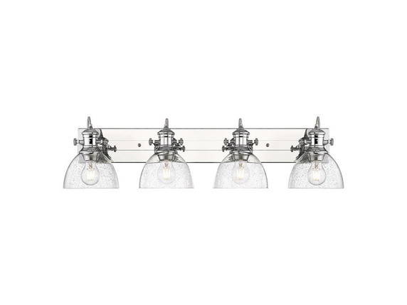 Bathroom Fixtures Four Lights by Golden ( 62 | 3118-BA4 CH-SD Hines ) 