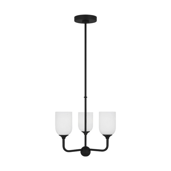 Mini Chandeliers Glass Shade by Generation Lighting ( 1 | GLC1073MBK Emile ) 