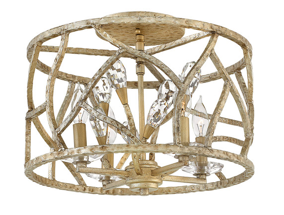 Semi-Flush Mts. Cage by Fredrick Ramond ( 138 | FR46801CPG Eve ) 