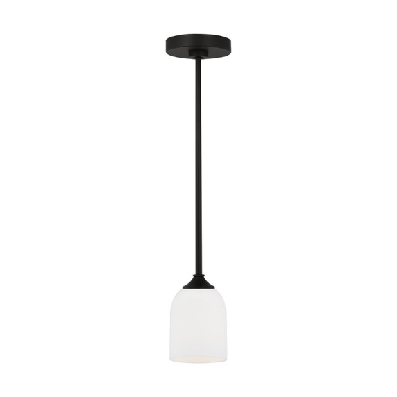 Mini Pendants Glass Down by Generation Lighting ( 1 | GLP1021MBK Emile ) 