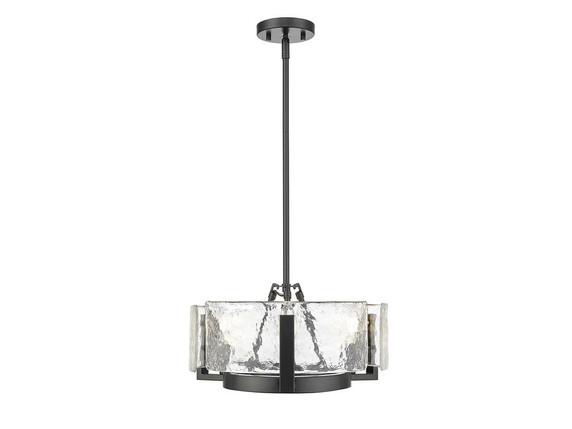 Mini Chandeliers Drum Shade by Golden ( 62 | 3164-3 BLK-HWG Aenon ) 