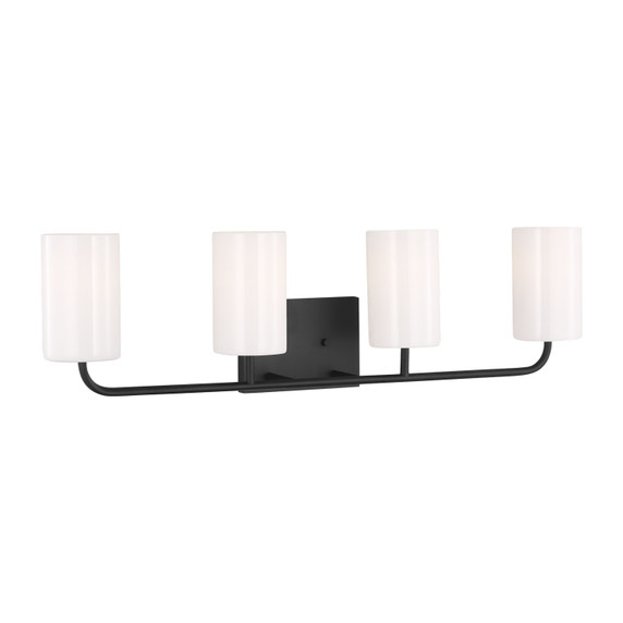 Bathroom Fixtures Four Lights by Generation Lighting ( 1 | GLV1004MBK Rhett ) 