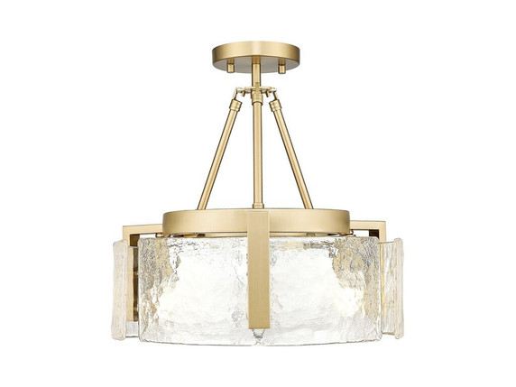 Semi-Flush Mts. Drum Shade by Golden ( 62 | 3164-3SF BCB-HWG Aenon ) 