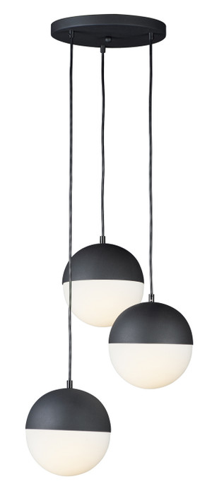 Mini Pendants 3 Light Cluster by ET2 ( 86 | E20364-92BK Half Moon ) 