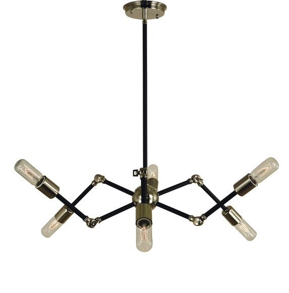 Mid. Chandeliers Geometric/Linear by Framburg ( 8 | 4686 PN/MBLACK Felix ) 