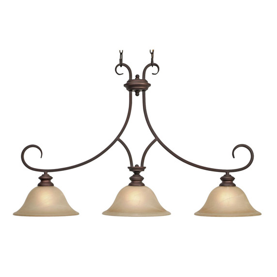 Linear/Island 3 Light Bar by Golden ( 62 | 6005-10 RBZ Lancaster ) 