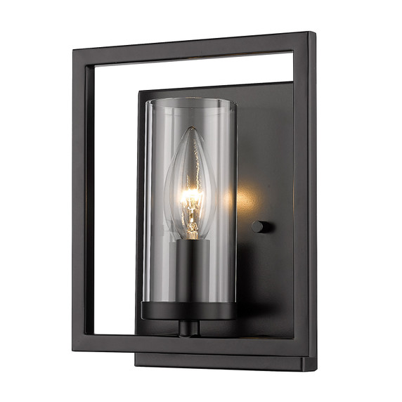 Sconces Single Glass by Golden ( 62 | 6068-1W BLK Marco ) 
