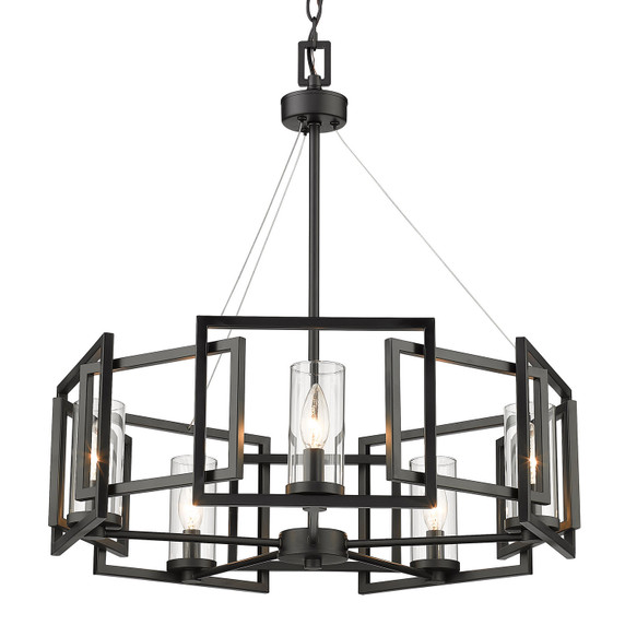 Mid. Chandeliers Glass Up by Golden ( 62 | 6068-5 BLK Marco ) 