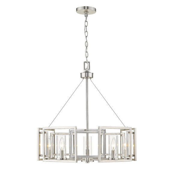 Mid. Chandeliers Drum Shade by Golden ( 62 | 6068-5 PW Marco ) 