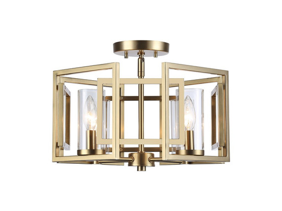 Semi-Flush Mts. Cage by Golden ( 62 | 6068-FM BCB Marco ) 