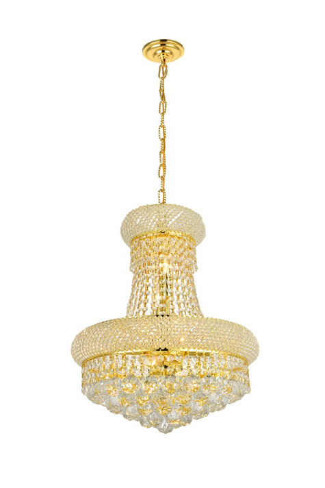 Mini Chandeliers Glass Shade by Elegant Lighting ( 173 | V1800D16G/RC Primo ) 