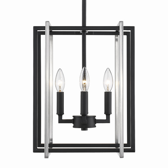Mini Chandeliers Candle by Golden ( 62 | 6070-4 BLK-PW Tribeca ) 