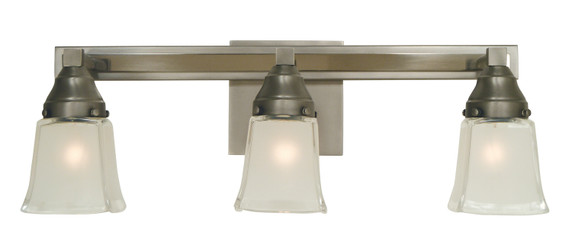 Bathroom Fixtures Three Lights by Framburg ( 8 | 4773 SP/PN Mercer ) 