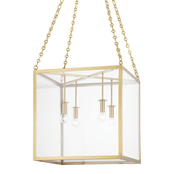 Foyer/Hall Lanterns Glass w/Frame by Hudson Valley ( 70 | 4118-AGB Catskill ) 