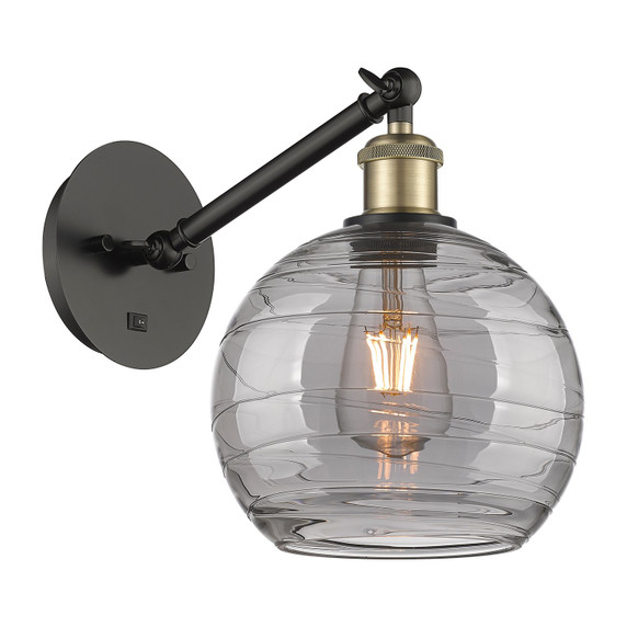 Sconces Single Glass by Innovations ( 405 | 317-1W-BAB-G1213-8SM Ballston ) 