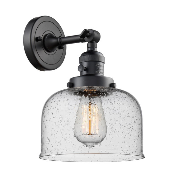 Sconces Single Glass by Innovations ( 405 | 203SW-BK-G74-LED Franklin Restoration ) 