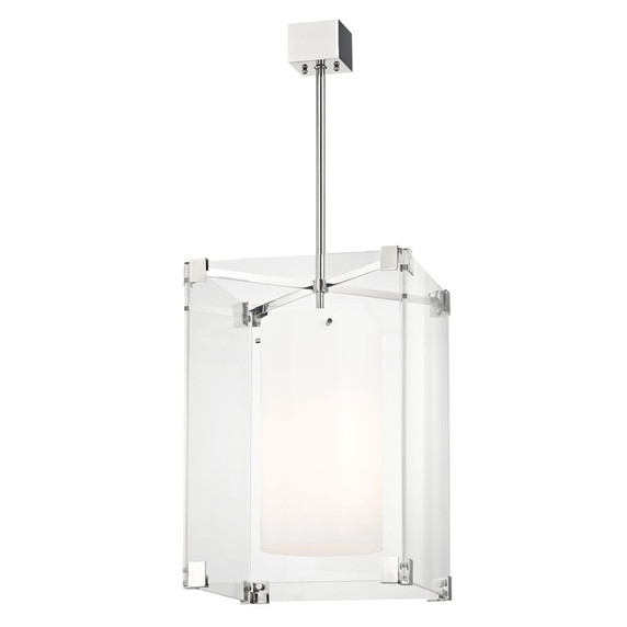 Foyer/Hall Lanterns Glass w/Frame by Hudson Valley ( 70 | 4132-PN Achilles ) 