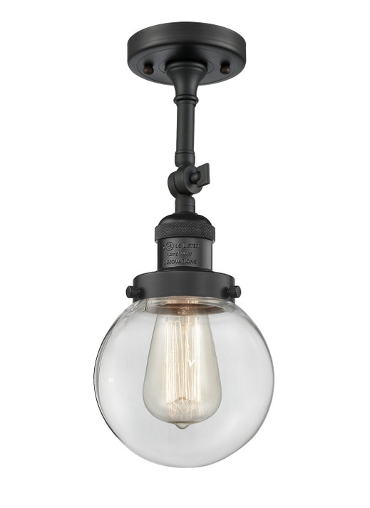 Semi-Flush Mts. Directional by Innovations ( 405 | 201F-BK-G202-6-LED Franklin Restoration ) 