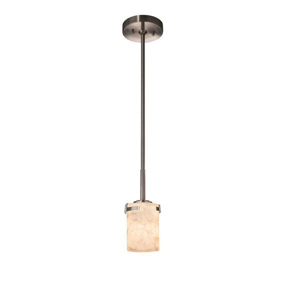 Mini Pendants Glass Down by Justice Designs ( 102 | ALR-8455-10-NCKL-LED1-700 Alabaster Rocks ) 