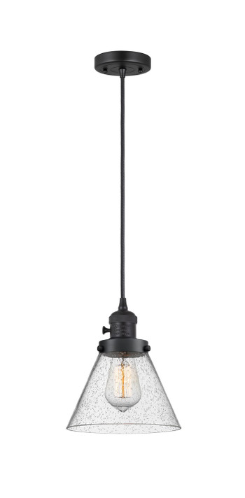 Mini Pendants Glass Down by Innovations ( 405 | 201CSW-BK-G44-LED Franklin Restoration ) 
